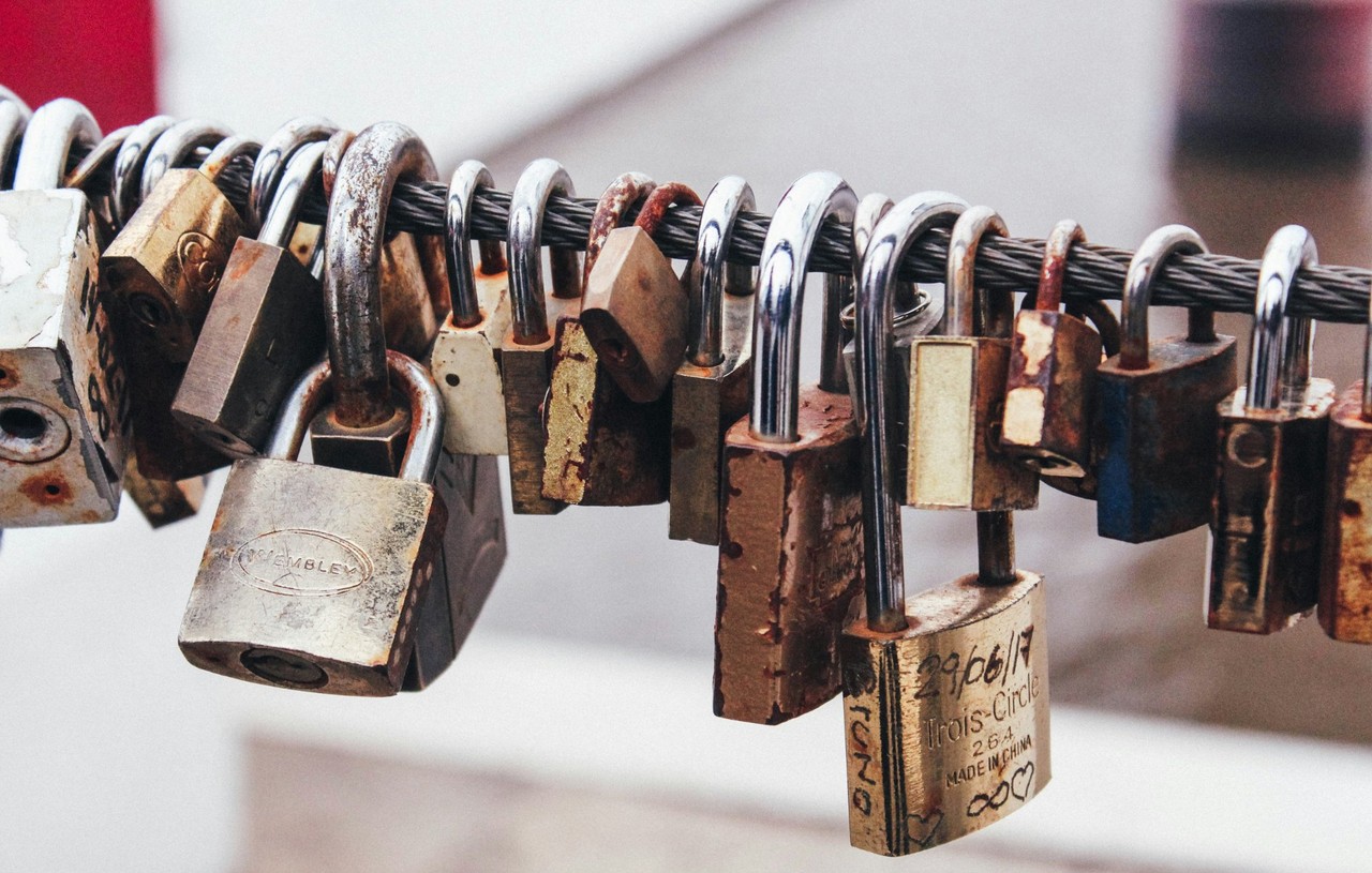 Padlocks symbolizing trust and security in charitable giving